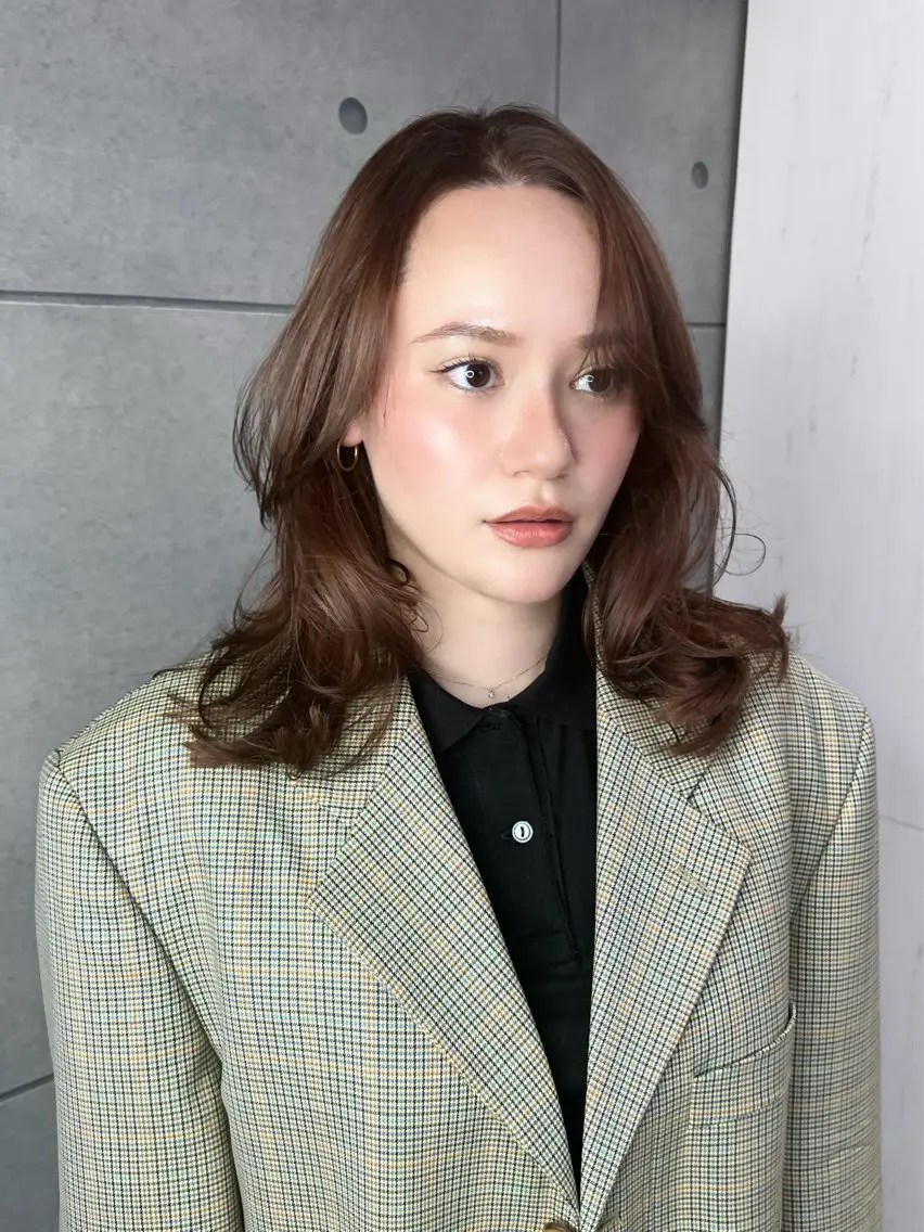 ミディアム カラー カット ヘアカラー トリートメント misato 🌙のヘアスタイル