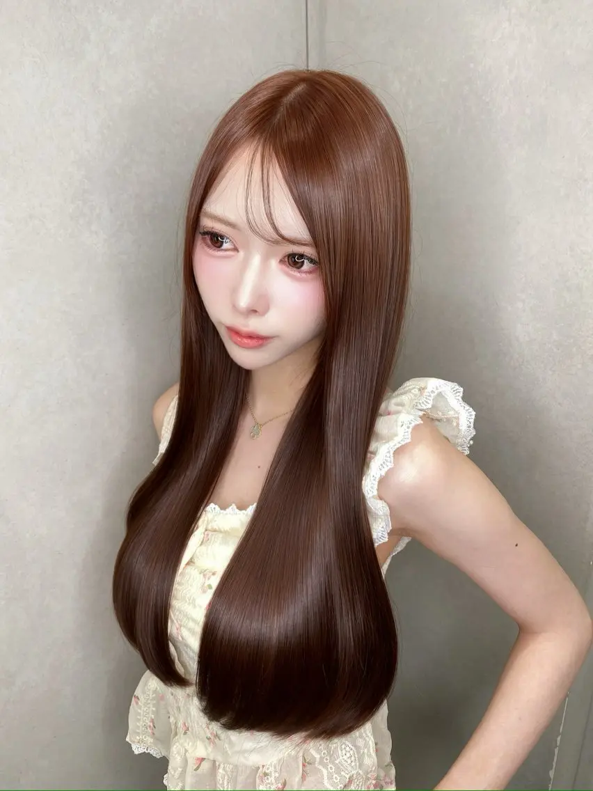 セミロング カラー パーマ ヘアカラー 縮毛矯正 トリートメント 🫧巻ける縮毛矯正 🫧髪質改善リク🫧のヘアスタイル