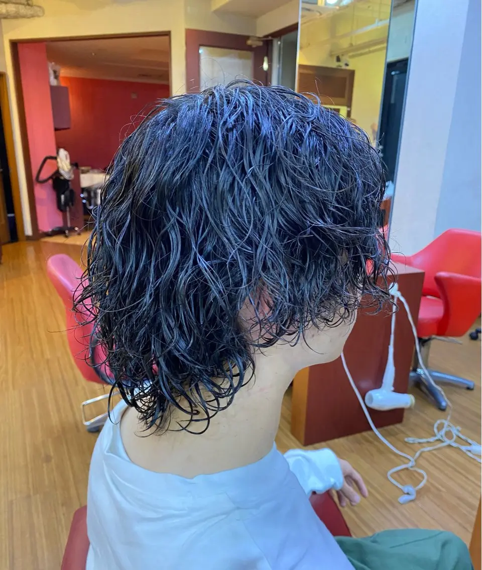 セミロング パーマ メンズ メンズ特化 岸本 阪急六甲サロンドロイのヘアスタイル
