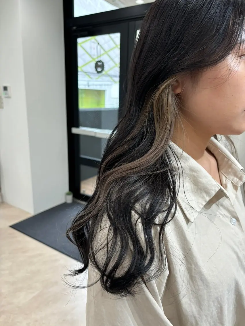 ロング カラー ヘアアレンジ ヘアカラー kei🤎ベージュ /透明感カラー/博多のヘアスタイル