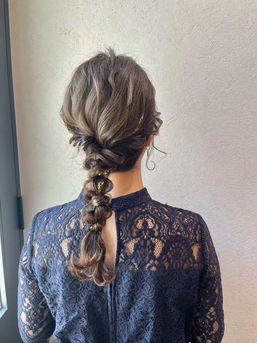 ヘアアレンジ ポニーテール 結婚式・ブライダル 卒業式のヘアスタイル ヘアセット charm《銀座》 ヘアセット/縮毛矯正のヘアスタイル