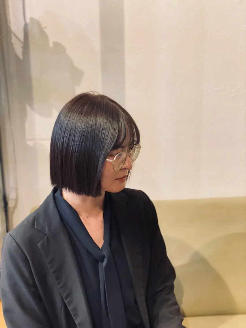 ショート 切りっぱなしボブ ボブ ひばりヶ丘美容室 カット石井里佳のヘアスタイル