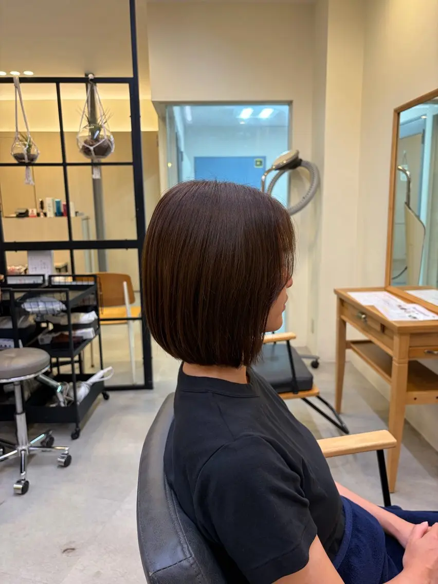 ミディアム ボブ 外ハネヘア 村上 一葉のヘアスタイル