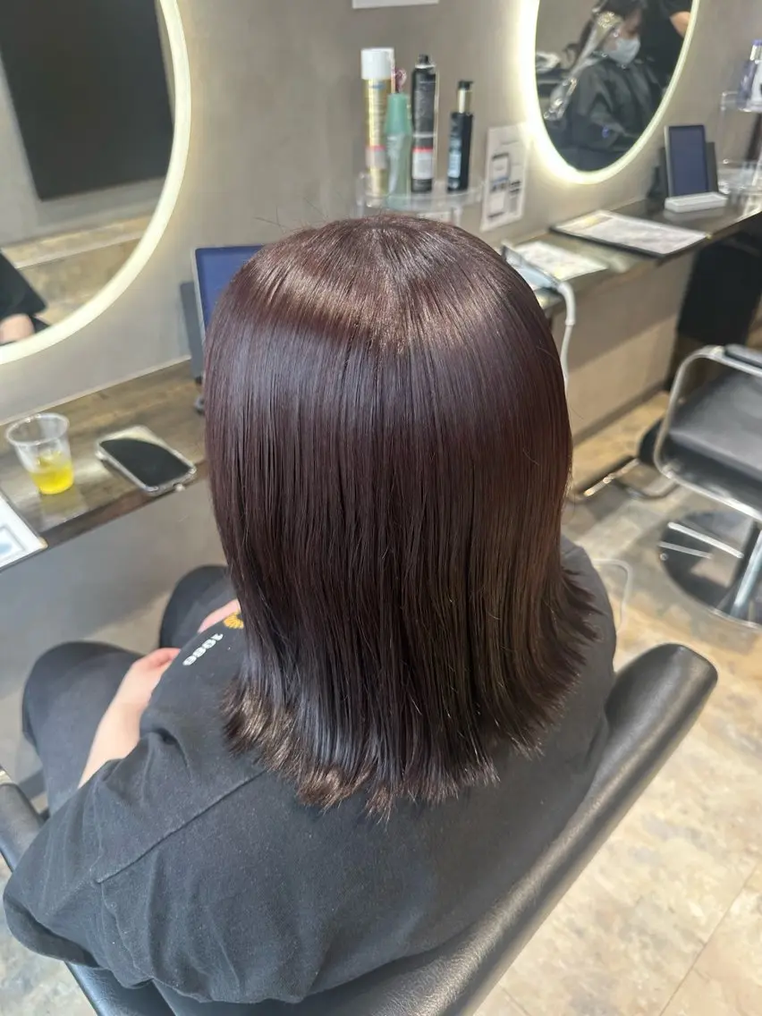 イノアカラー【ミニモ限定】オイルカラー4000円♪艶髪仕上げ※長さ別追加有の写真