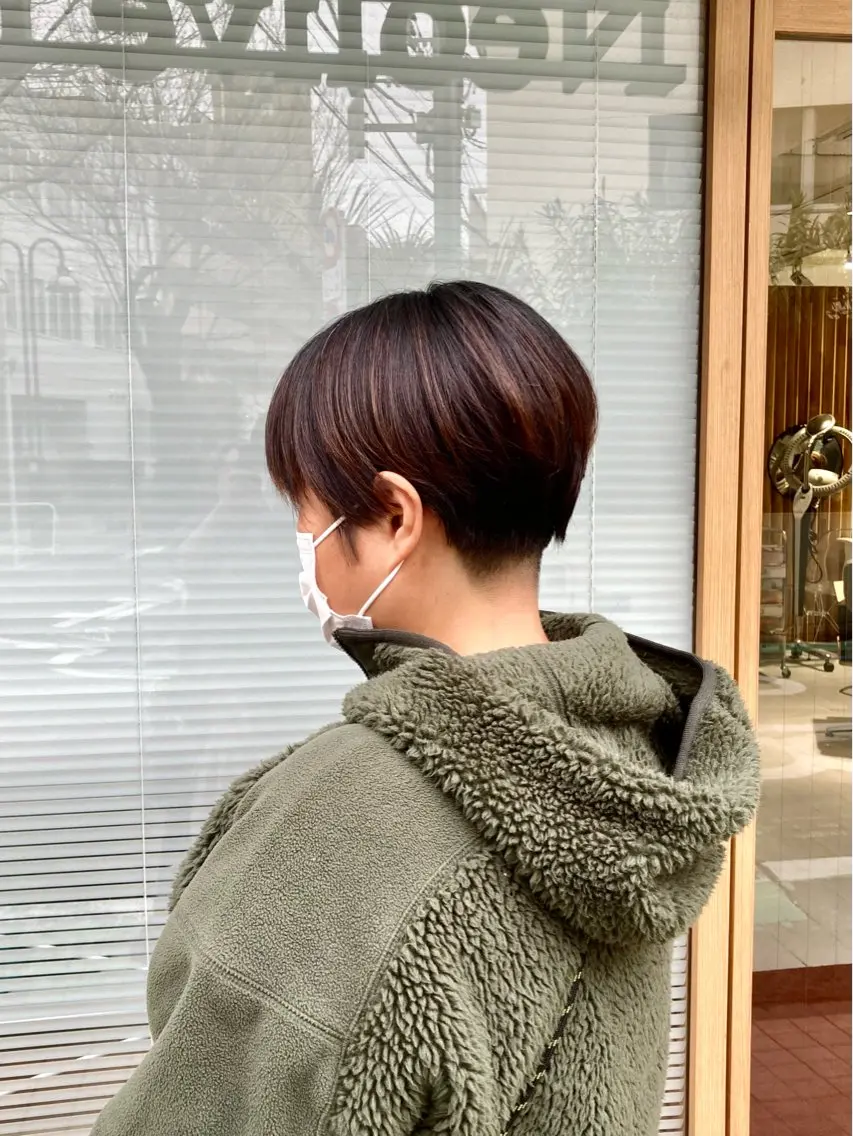 ショート カット ヘアカラー トリートメント 🫧ゆうき🪽 髪質改善/ハイライトのヘアスタイル