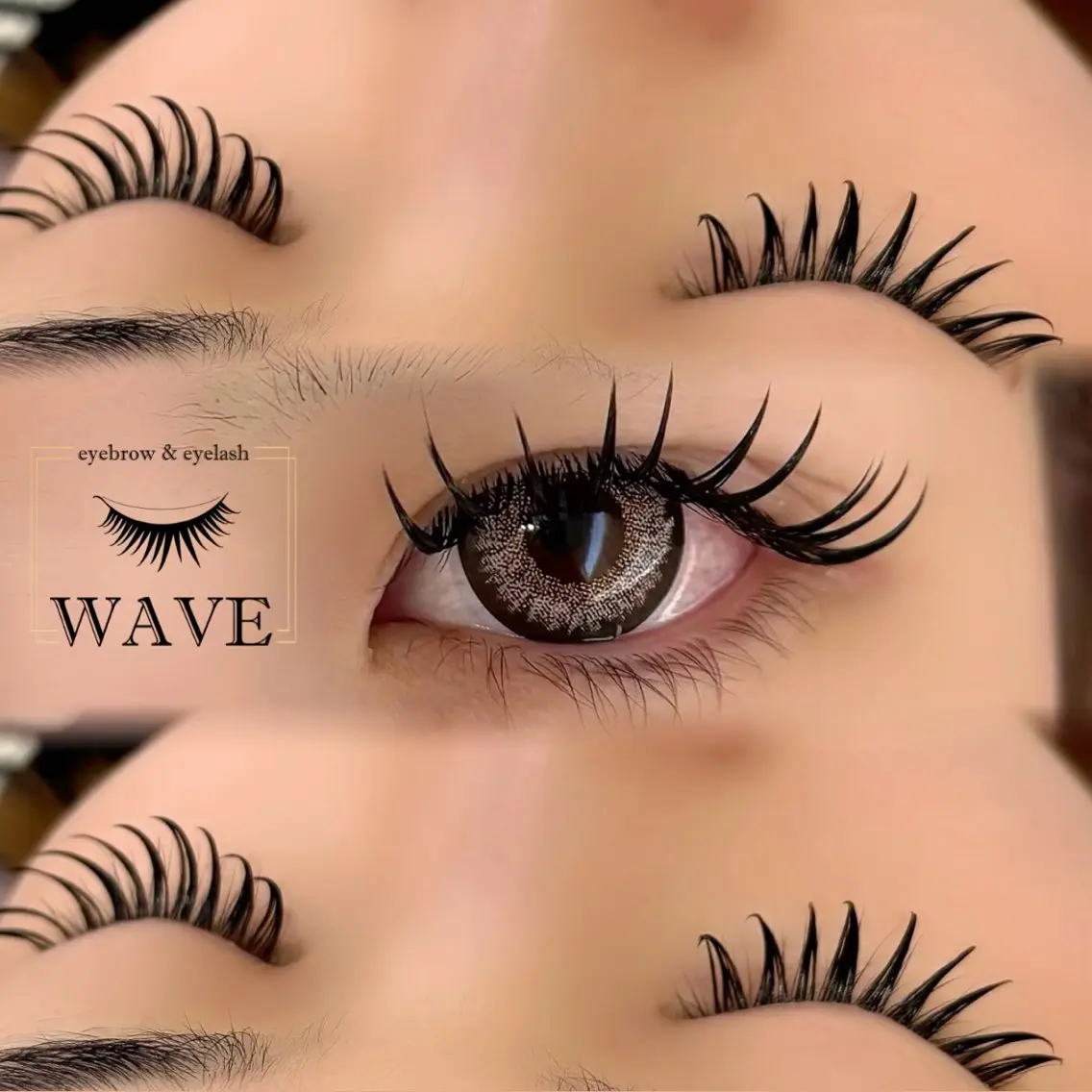 マツエク・マツパ バインドロック 束感まつ毛 Dカール brow&lash WAVEのマツエク・マツパデザイン