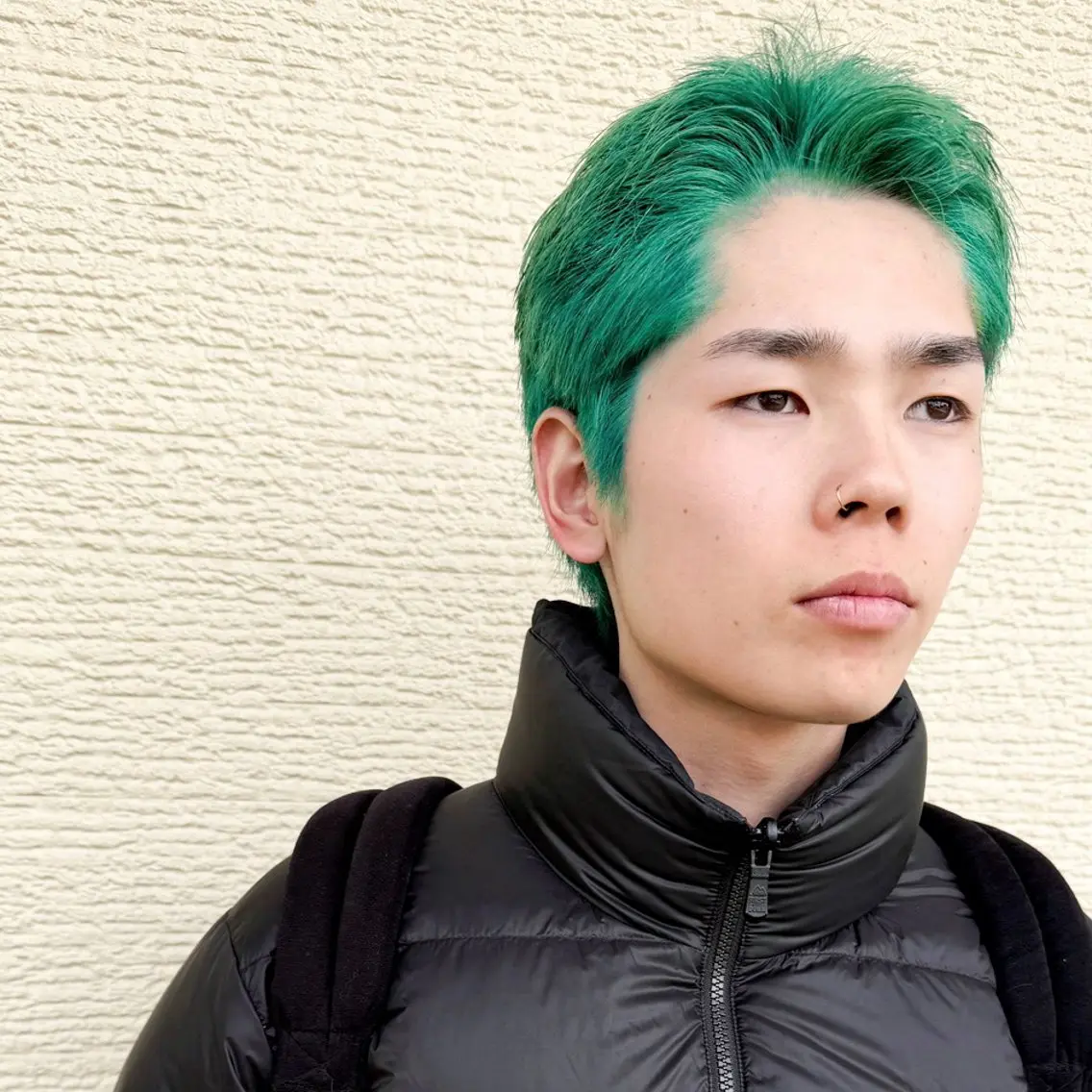 ショート カラー メンズ メンズハイトーン デザインカラー ハイトーンカラー ミント ミントグリーン デザインカラー/ 推しの配色　肥後のヘアスタイル
