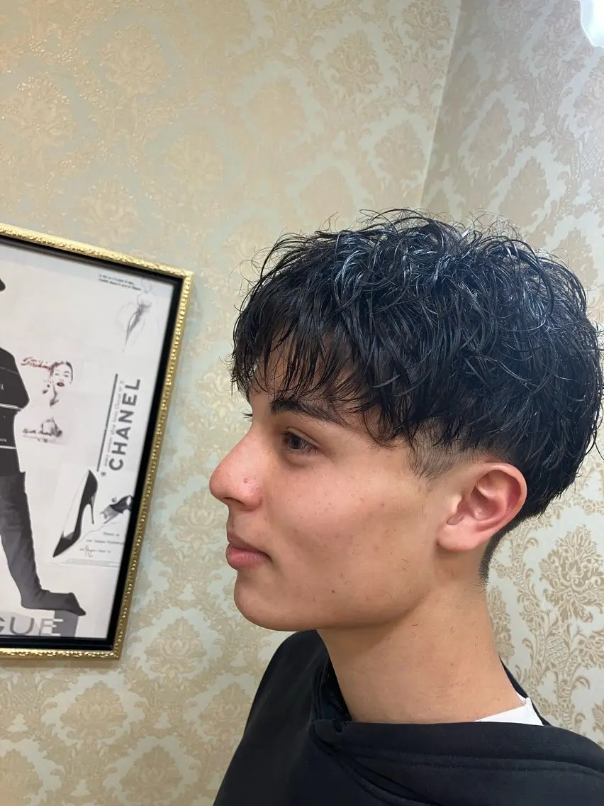 ショート メンズ マッシュ くせ毛 Tink 橋本 青空のヘアスタイル