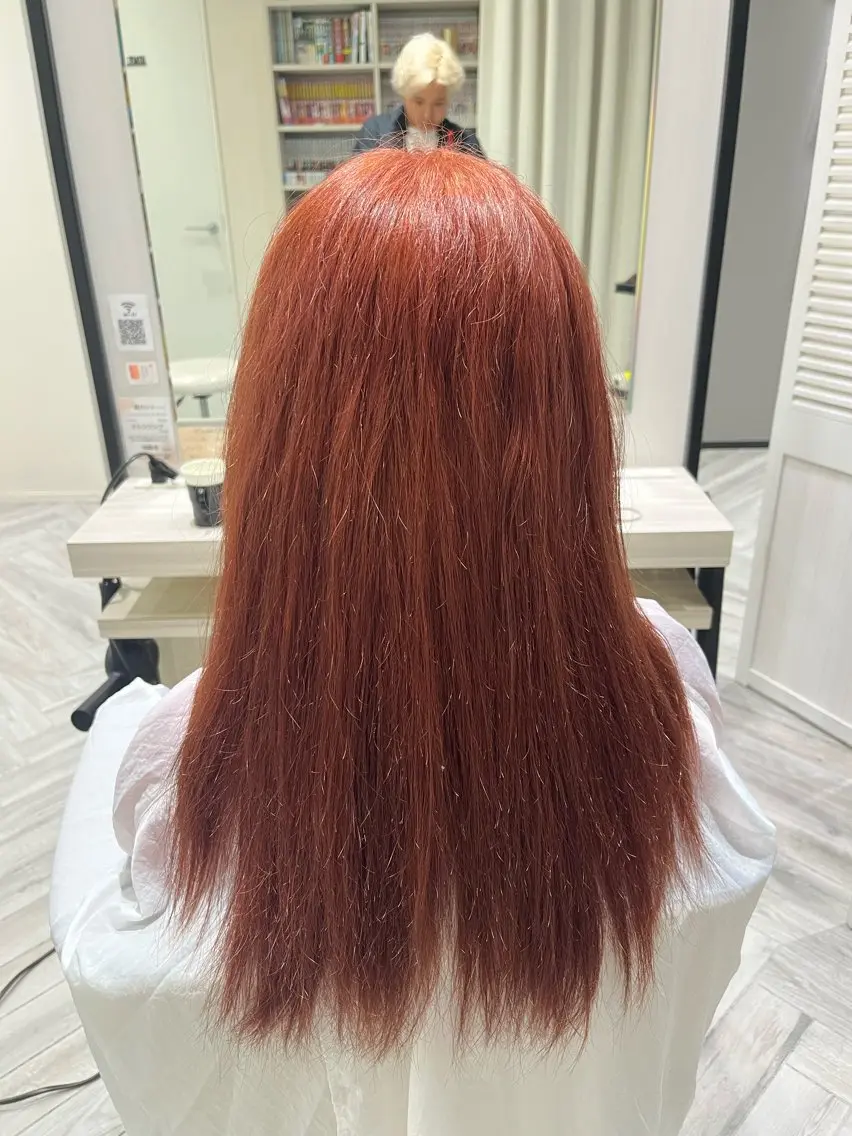 ロング カラー ブラウンカラー 透明感カラー レッドカラー レッドブラウン ヘアカラー 🍀カット/カラー/ パーマ🍀Earthのヘアスタイル