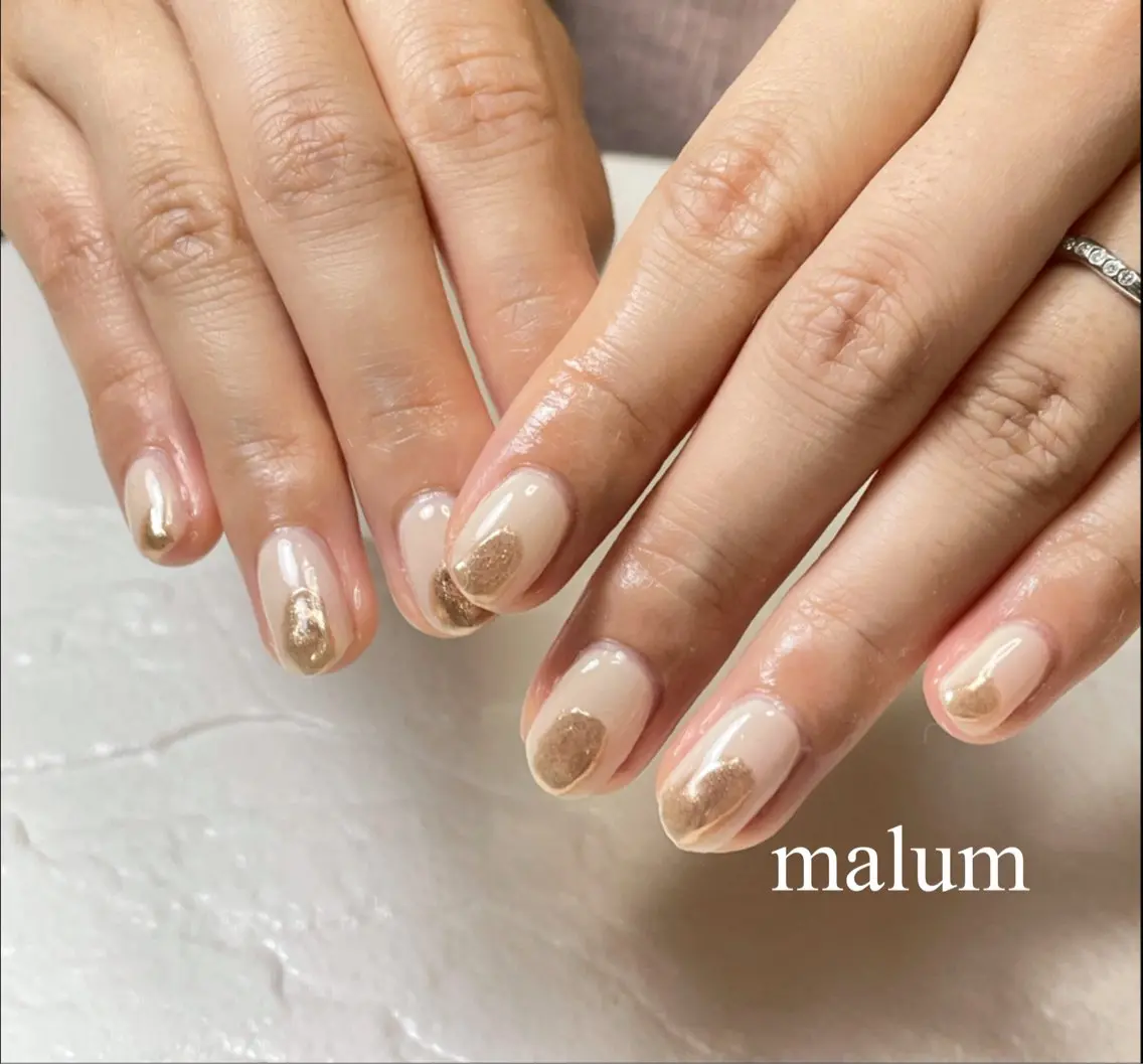 ネイル ミラーネイル ハンドネイル malum nailのネイルデザイン