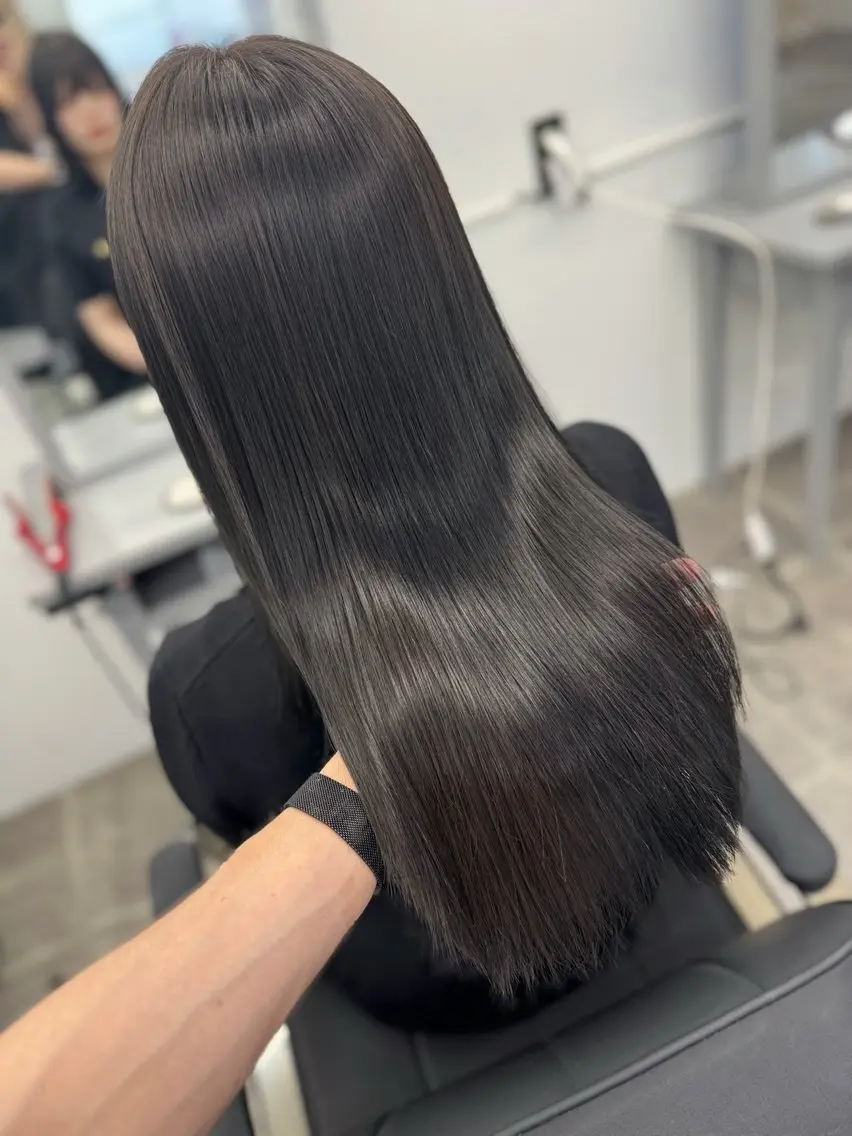 ロング くびれヘア 韓国風ヘア 小顔カット オルチャンヘア ヘアカラー トリートメント 韓国ヘア特化 TAKESHIのヘアスタイル
