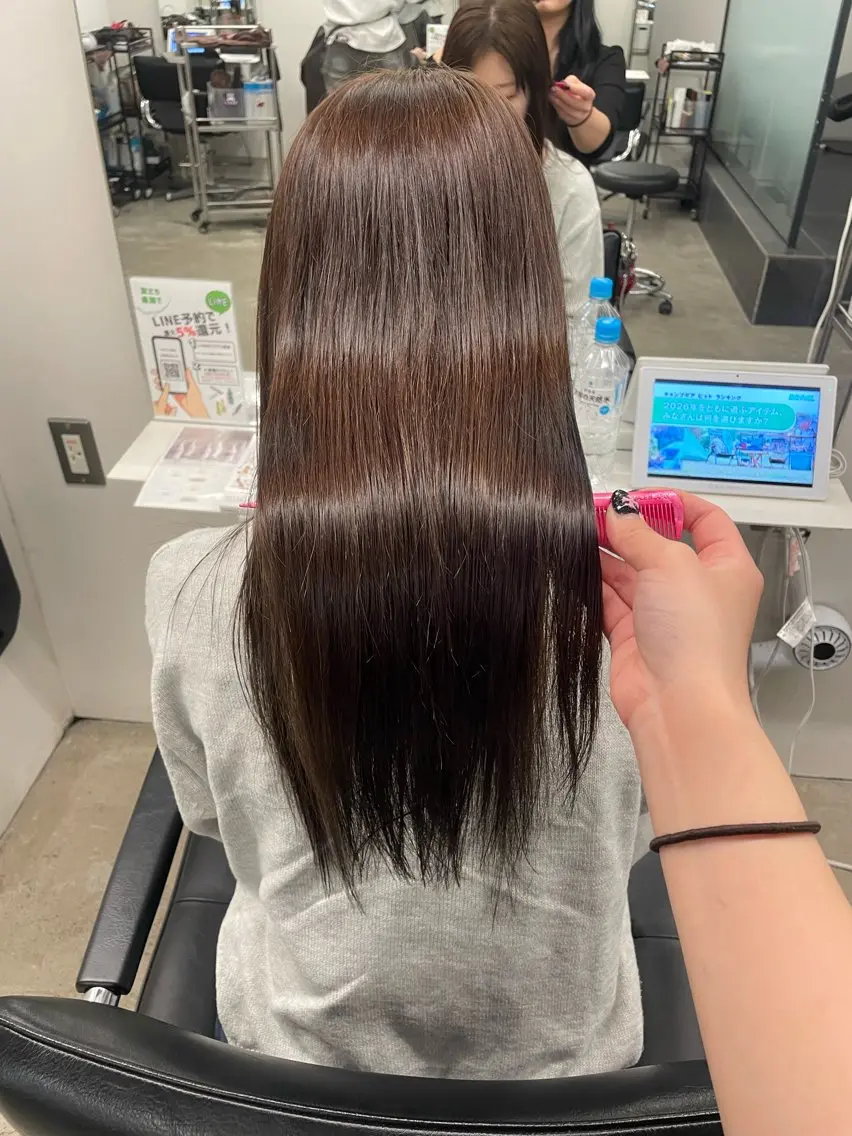 ロング ヘアカラー トリートメント 髪質改善/ 艶髪人気/Renaのヘアスタイル