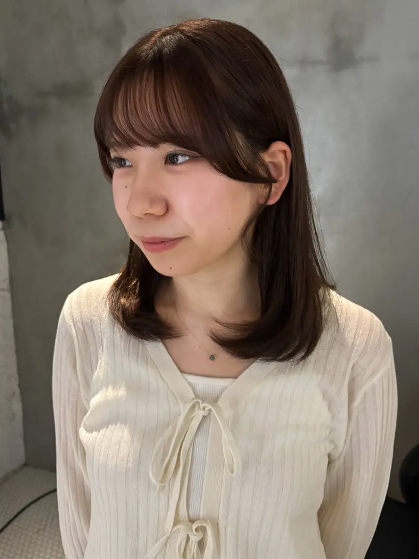 ミディアム カラー ヘアカラー トリートメント ワンカラー¥3850 /アレンジ/あみ🎶のヘアスタイル