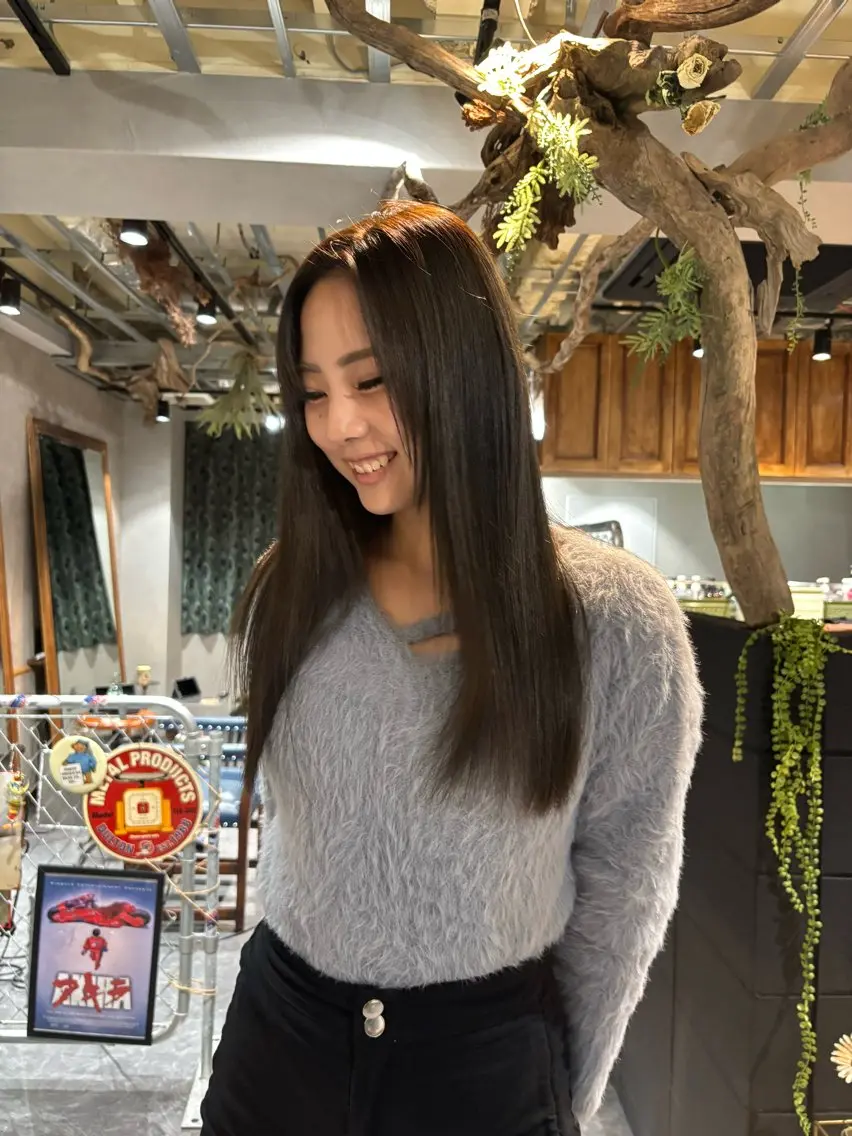 ブリーチ無しダブルカラー+補修トリートメントの写真