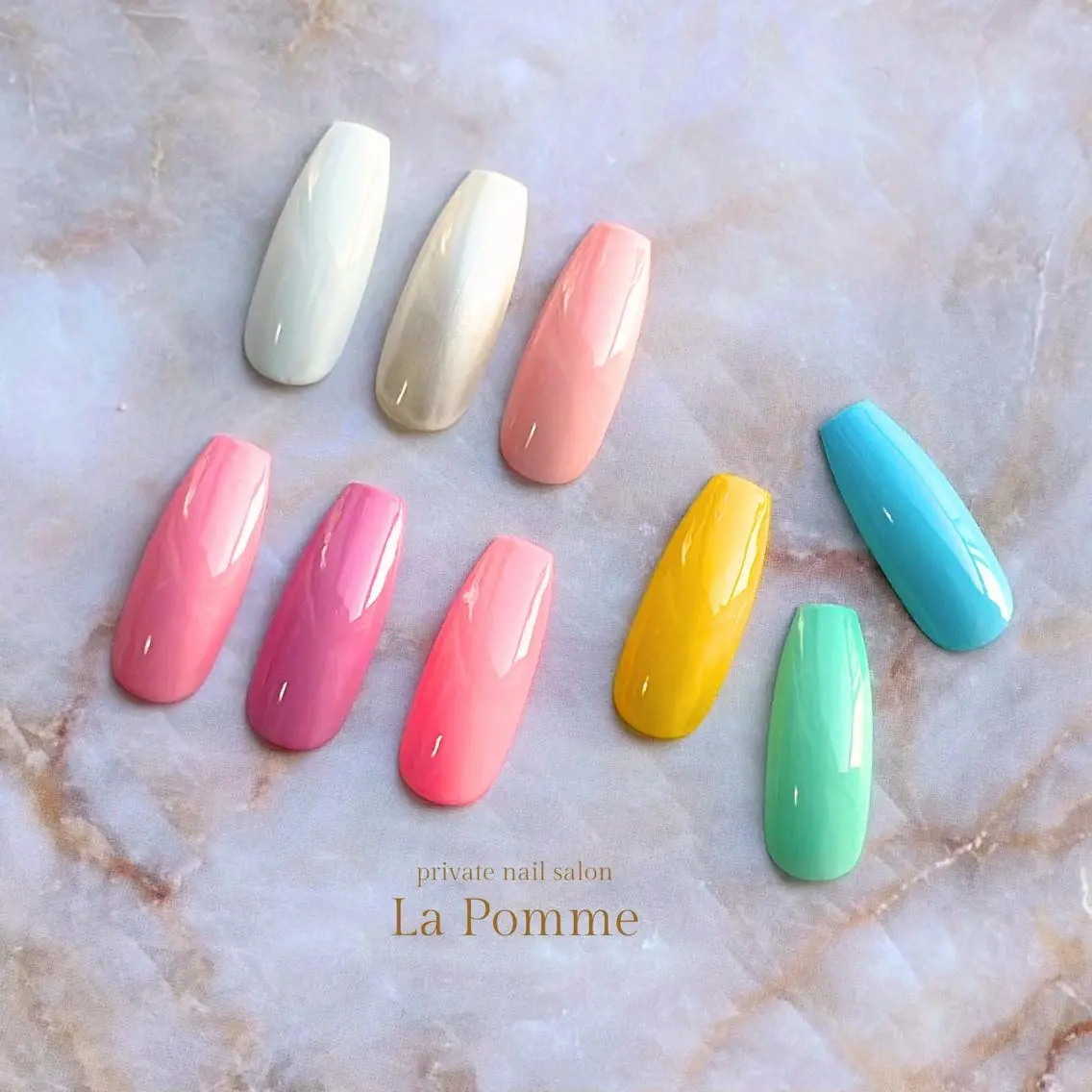 ネイル ワンカラーネイル nail salon La Pommeのネイルデザイン