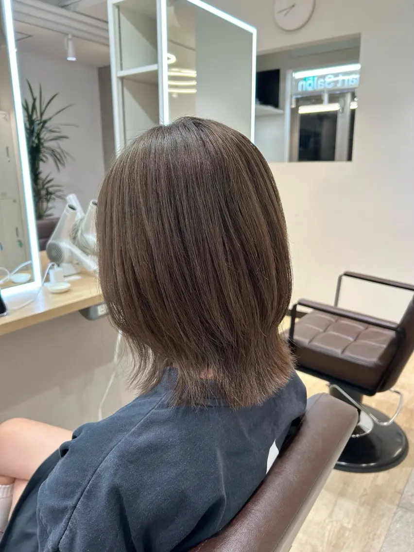 カラー ダブルカラー グレージュ ヘアカラー 艶カラー/柏/ 松丸 美月のヘアスタイル