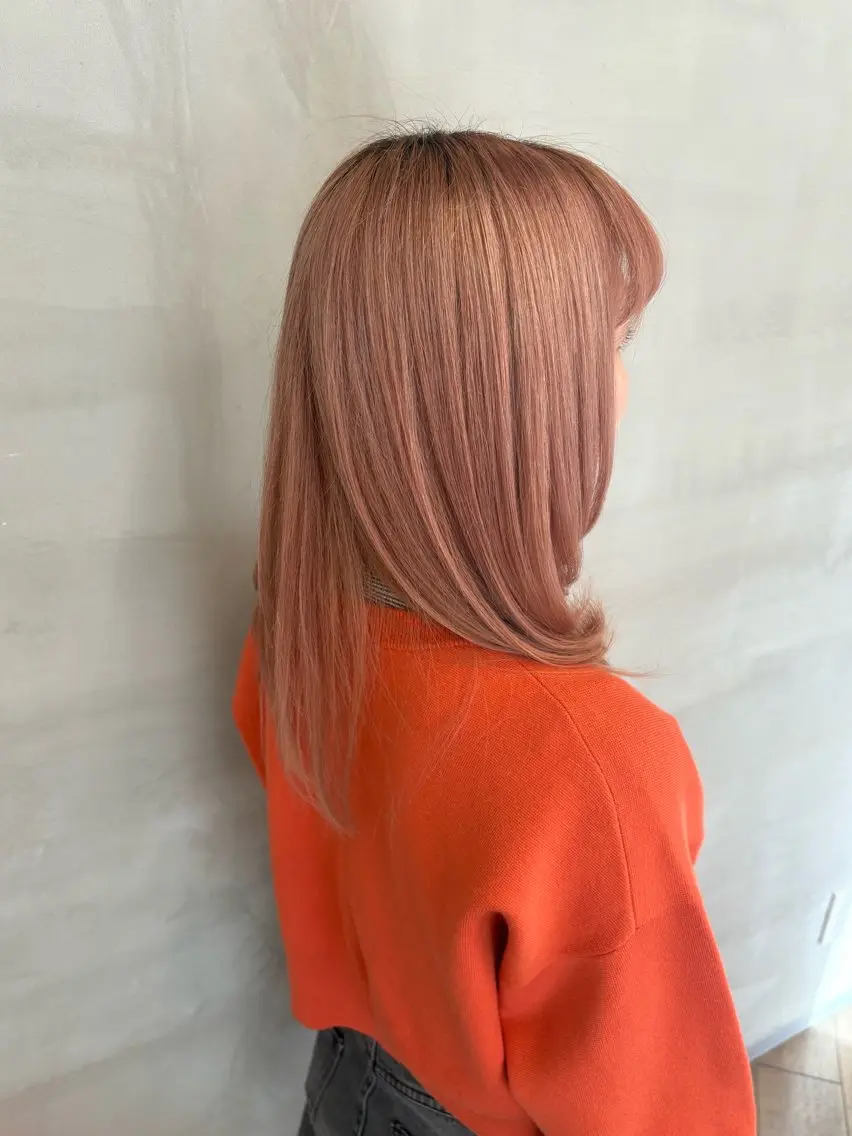 セミロング カラー ヘアカラー トリートメント 鮫島海斗☆レイヤー☆ ケアブリーチのヘアスタイル