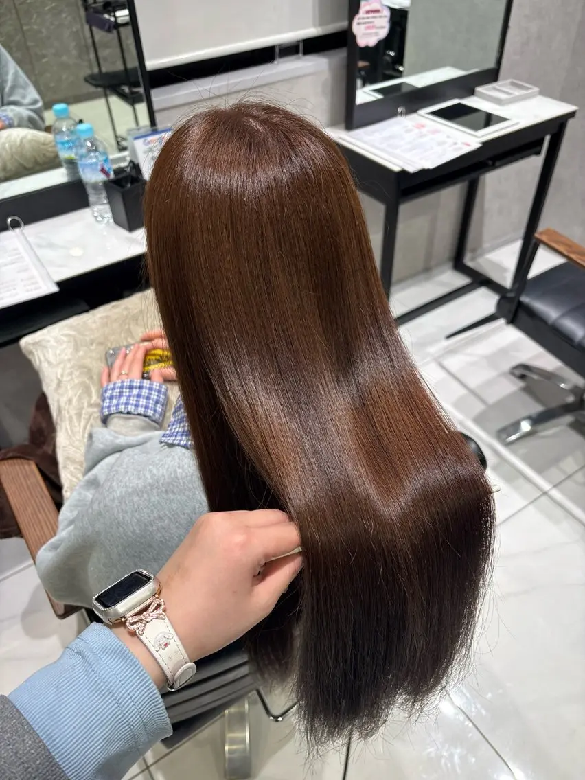 ロング ヘアカラー ハルカ🌷ナチュラル 盛れ/韓国ヘアのマツエク・マツパデザイン