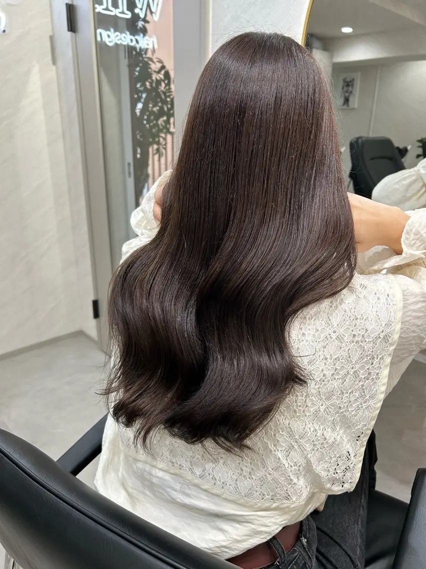 ロング カラー ヘアカラー 髪質改善will hairdesignのヘアスタイル