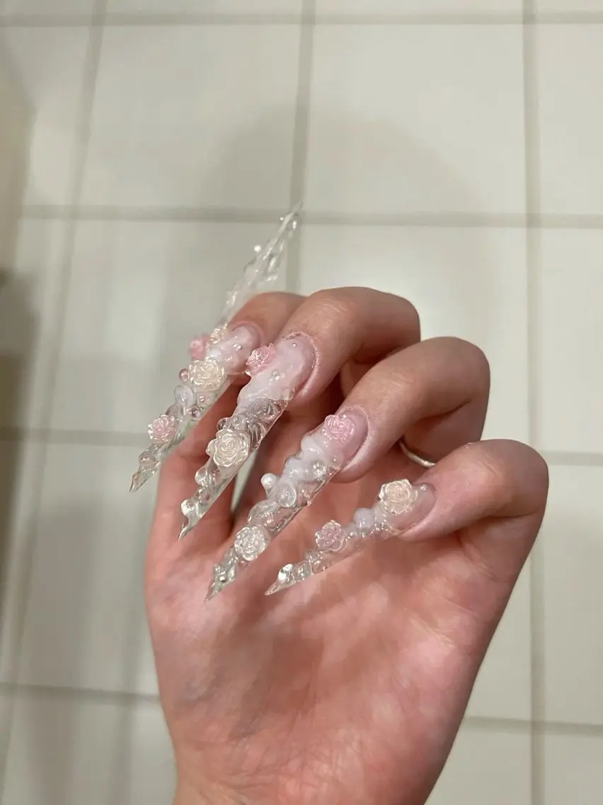 ネイル アートネイル 長さ出し フラッシュネイル ジェルネイル 韓国ネイル ハンドネイル Yuri.nail studioのネイルデザイン
