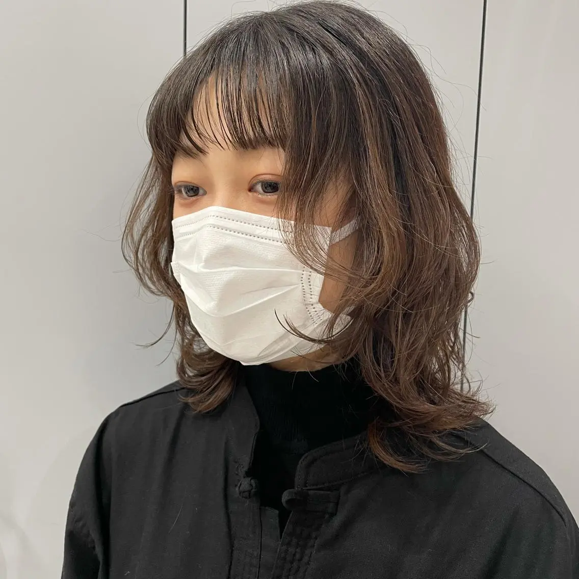 ミディアム レイヤーカット カット トリートメント 狩野 羅夢のヘアスタイル