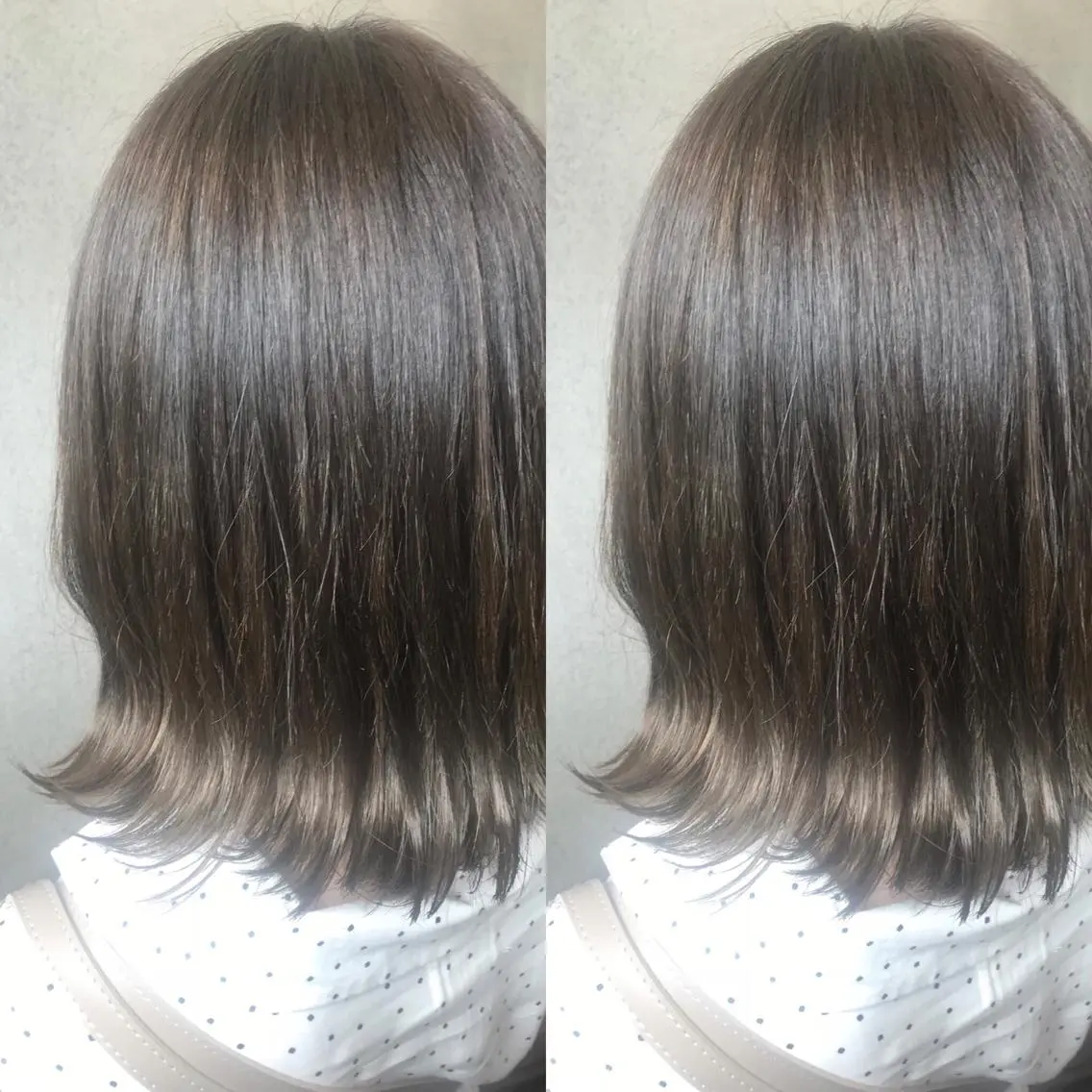 ミディアム カラー 小栗 麻衣のヘアスタイル