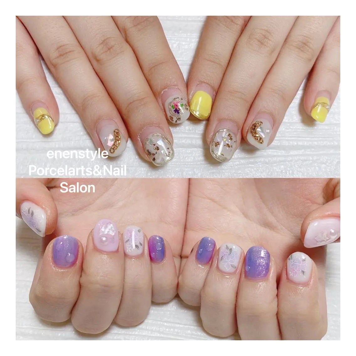 ミディアム ネイル ハンドネイル 🐾enen style 🐾のネイルデザイン
