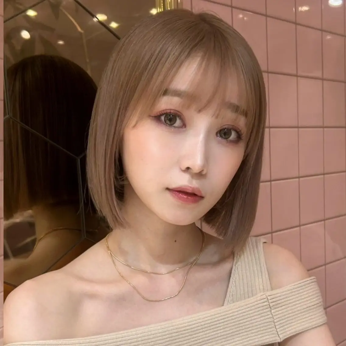 ショート ボブ 韓国風ヘア 新宿/韓国ヘア kurea🎀のヘアスタイル