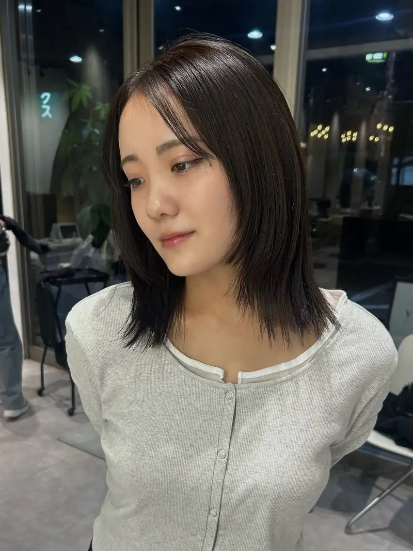 ミディアム ハッシュカット カット ヘアカラー aika  ★ 無料ショート★のヘアスタイル