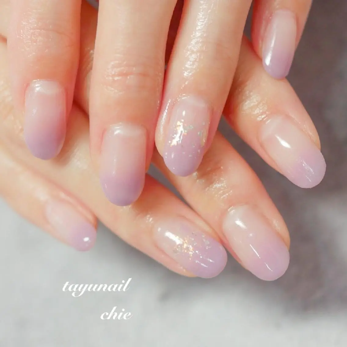 ネイル ブルー ジェルネイル グラデーション ラメ(グリッター) パラジェル ネイルサロン 【たゆnail】のネイルデザイン