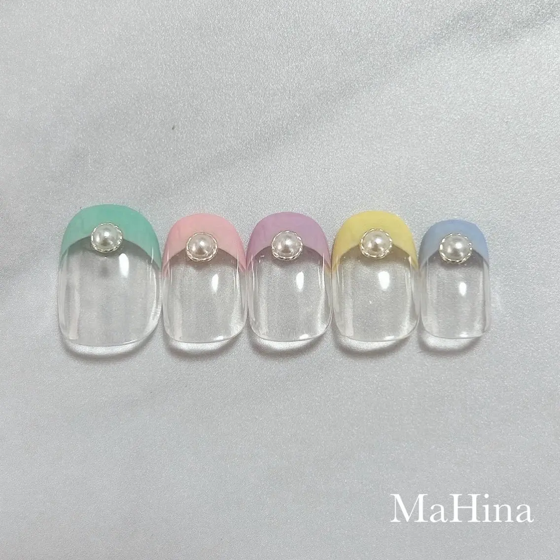 ネイル フレンチネイル パステルネイル ハンドネイル Le Vernis MaHina・まひなのネイルデザイン