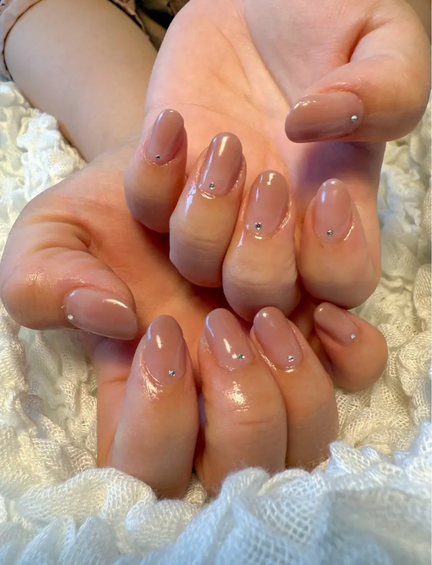 ネイル クリアネイル グラデーション オフィスネイル ピンク nail salon Estelleのネイルデザイン