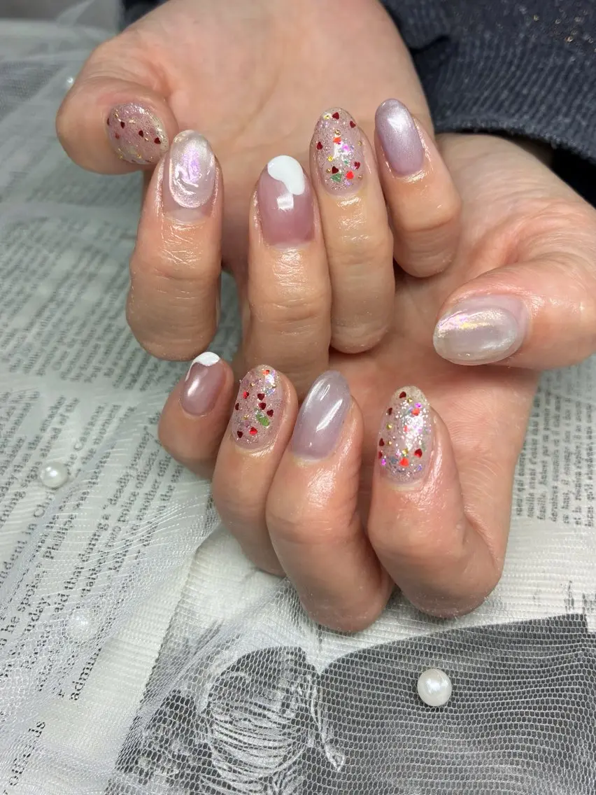 ネイル ハート shiki_nail 🪐のネイルデザイン
