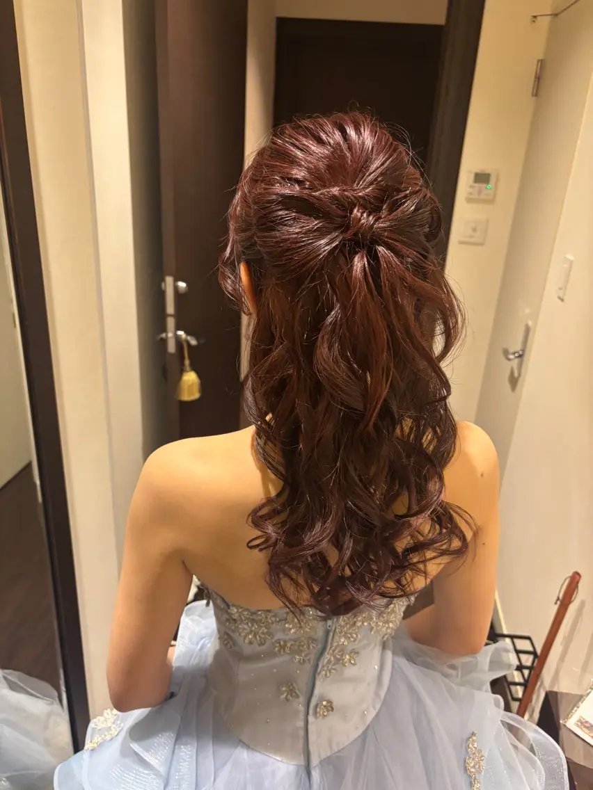 ヘアアレンジ 結婚式・ブライダル 垢抜けヘアメイク職人 💄甲斐恵和のヘアスタイル