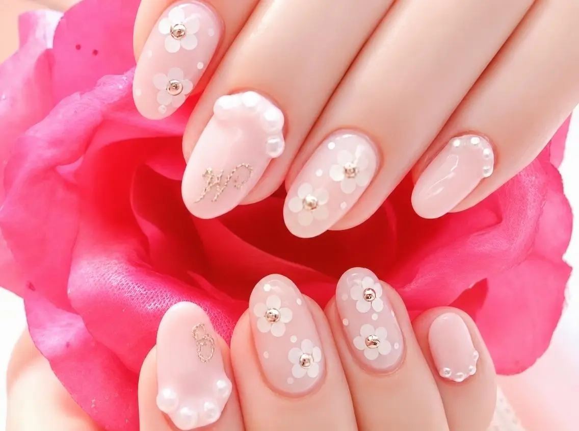 ネイル ハンドネイル Sweet♡ Heart　葉月のネイルデザイン