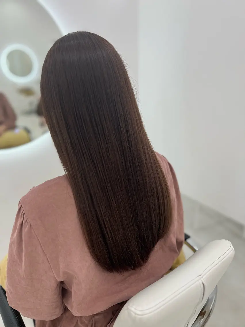 ロング カラー カット ヘアカラー トリートメント ✄﻿aini天王寺 ✄﻿ゆ乃のヘアスタイル