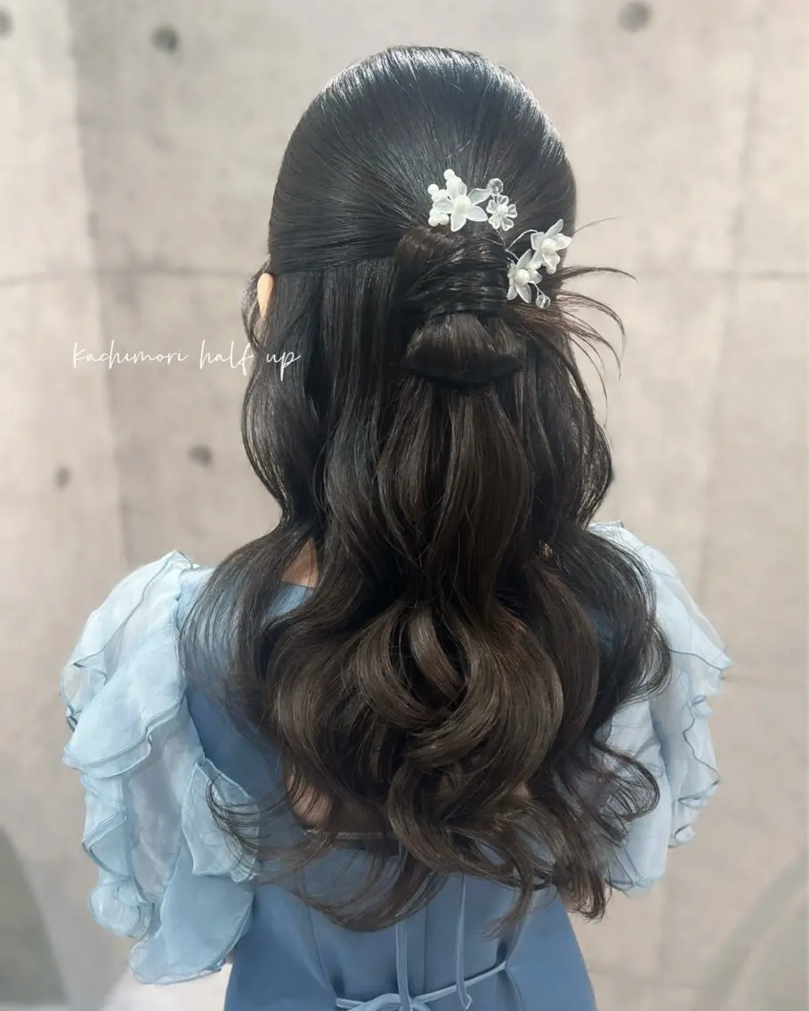ロング ヘアアレンジ ヘアセット ヘアメイク/髪質改善 🎀Moeri🎀のヘアスタイル