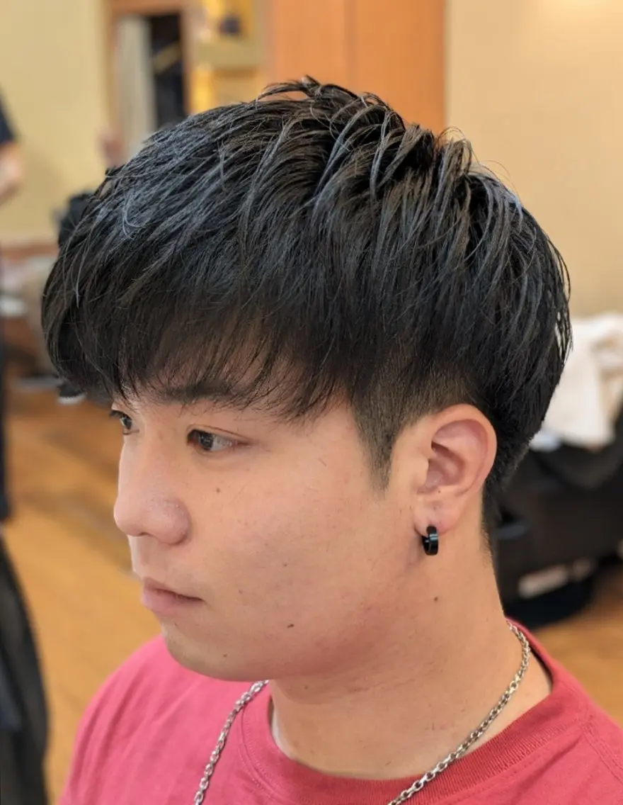 ショート メンズ マッシュ ツーブロック 三村 姫花のヘアスタイル
