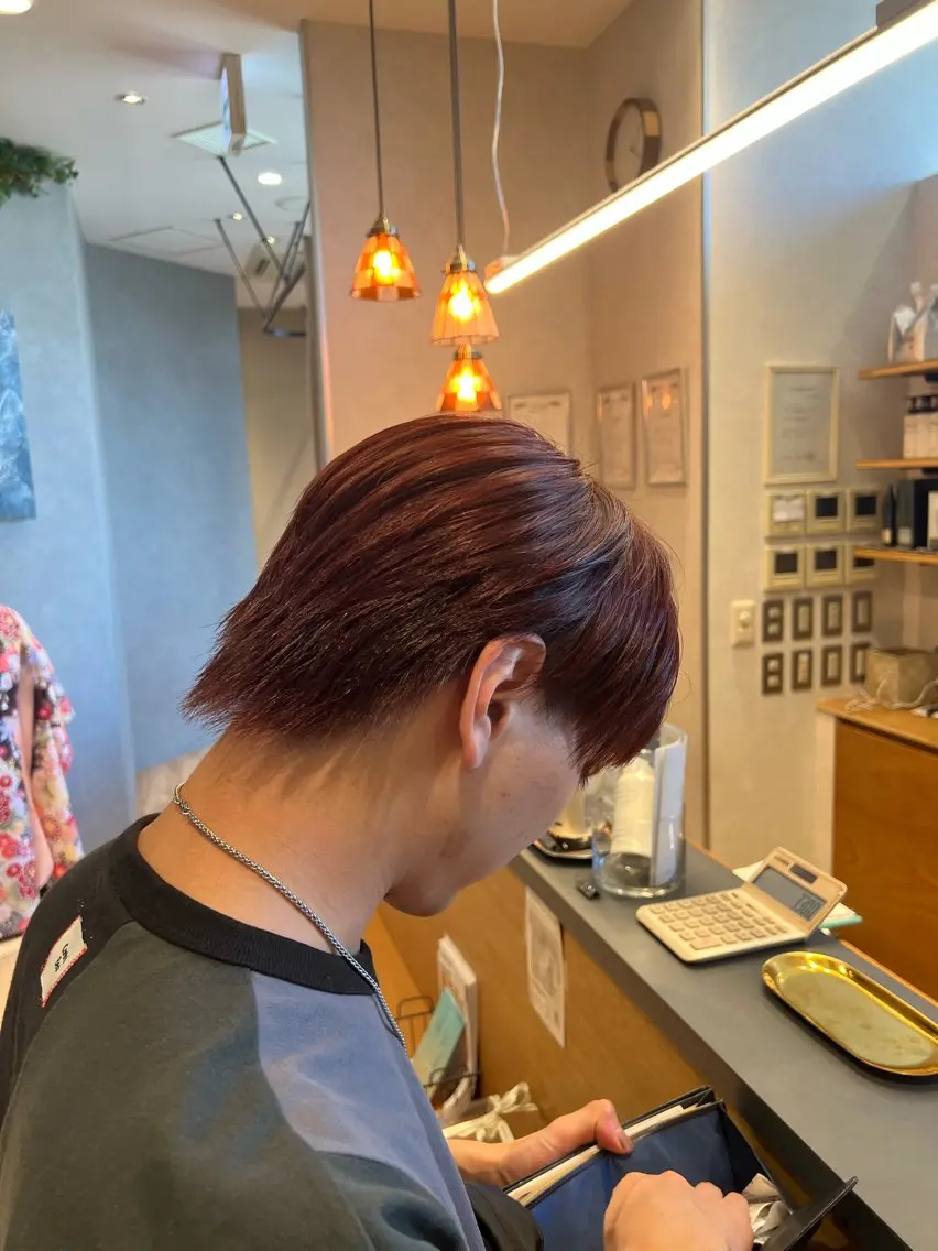 ショート カラー メンズ ヘアカラー ナチュラルカラー√ そーた√蒲生四丁目のヘアスタイル