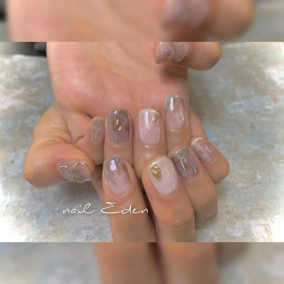 ネイル 大理石ネイル(マーブル) Eden ♾️のネイルデザイン