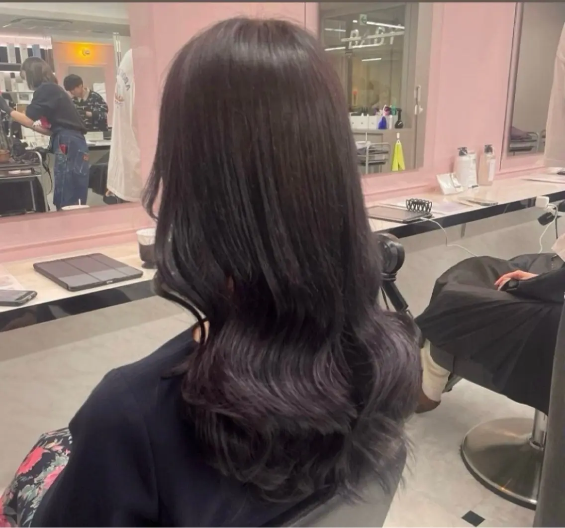 ロング ヘアカラー miku/ラベンダー 透明感カラー🪻❤︎のヘアスタイル