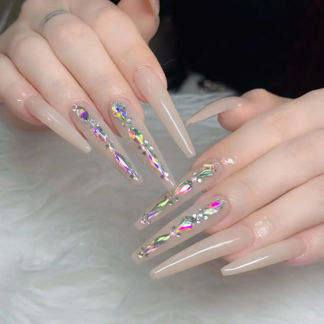 ネイル フットネイル フレンチネイル グラデーション 韓国ネイル ロングネイル ハンドネイル Hani Nail Salonのネイルデザイン