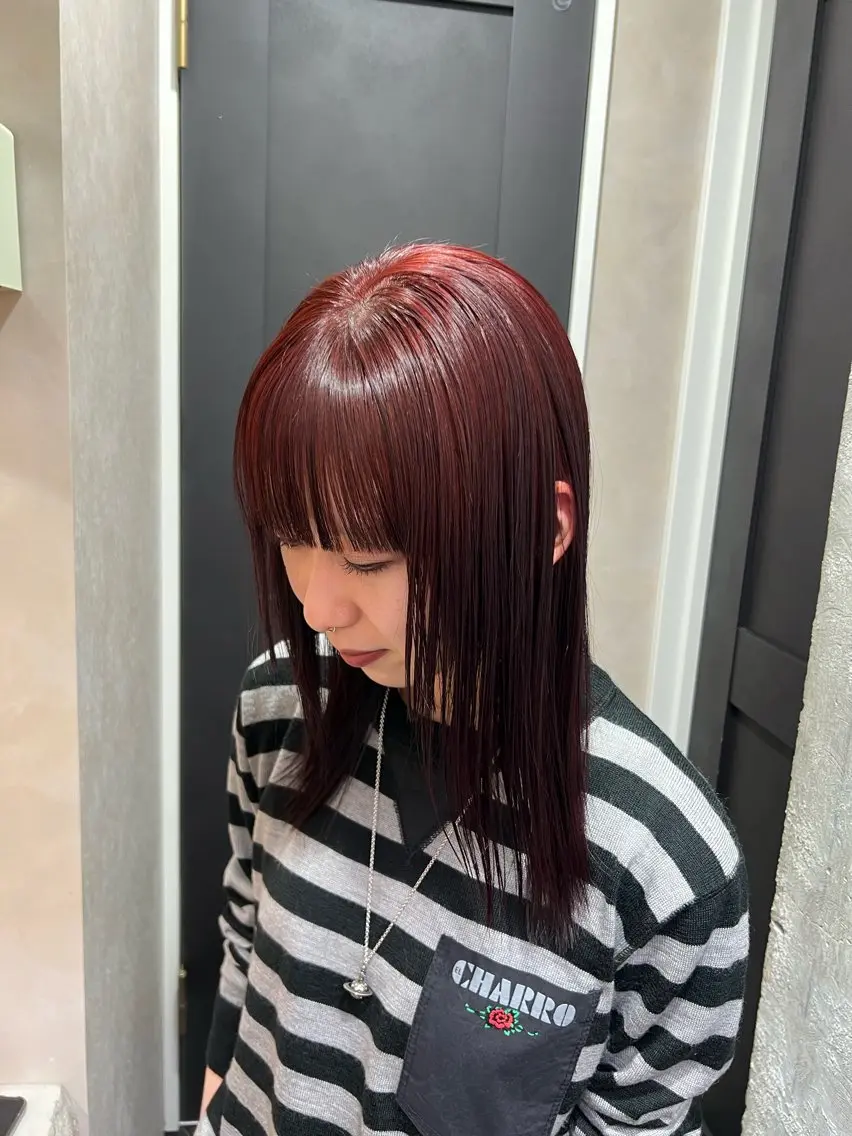 セミロング カラー 🥑🫧田實 紗和 ボブ/暖色カラー🩰のヘアスタイル