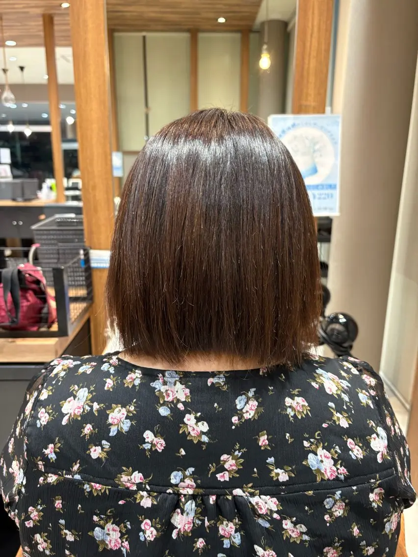 ミディアム 縮毛矯正 大賀 和希🌱のヘアスタイル