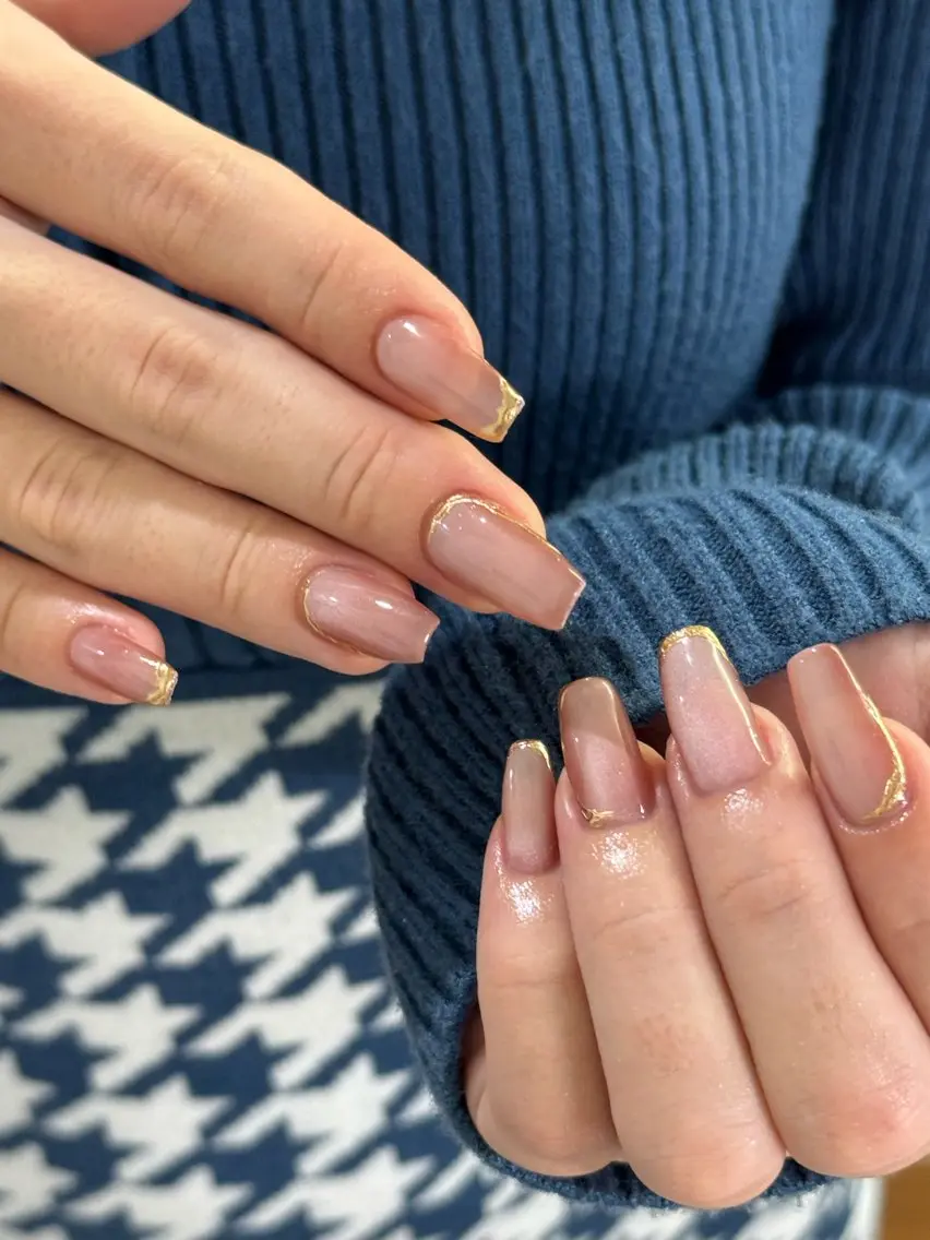 セミロング ハンドネイル rose ネイルサロンのネイルデザイン