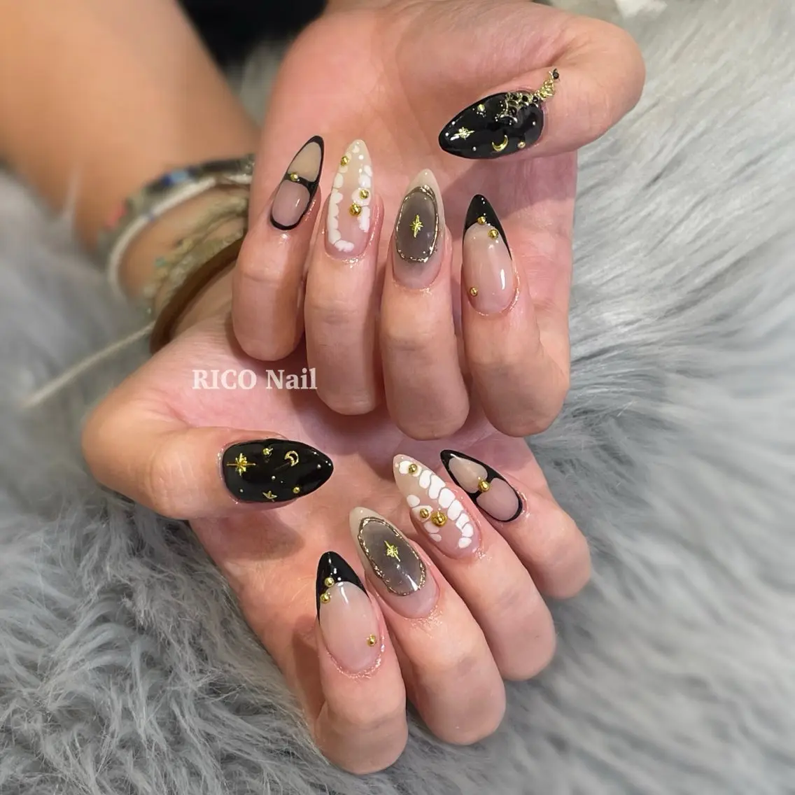 ネイル ハンドネイル RICO Nail パーツつけ放題🌈のネイルデザイン