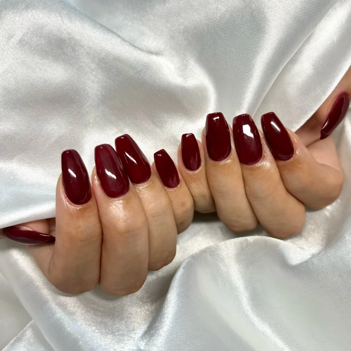 ネイル ボルドー ワンカラーネイル 京橋/ Lance nail Minaのネイルデザイン