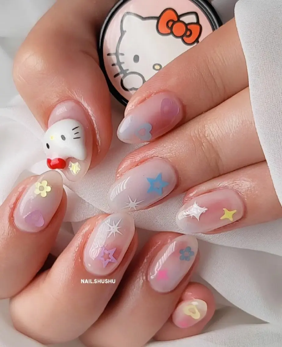 ネイル 持ち込み ニュアンスネイル ワンカラーネイル シンプルネイル 夏ネイル 3dパーツ/流行り 👧shushu❤️のネイルデザイン