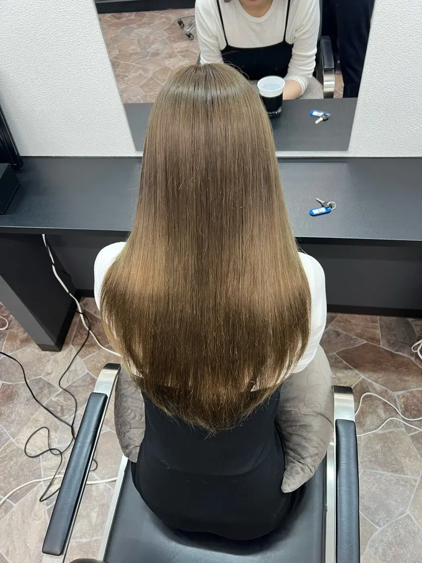 ロング ヘアカラー トリートメント 藤本 翔己のヘアスタイル