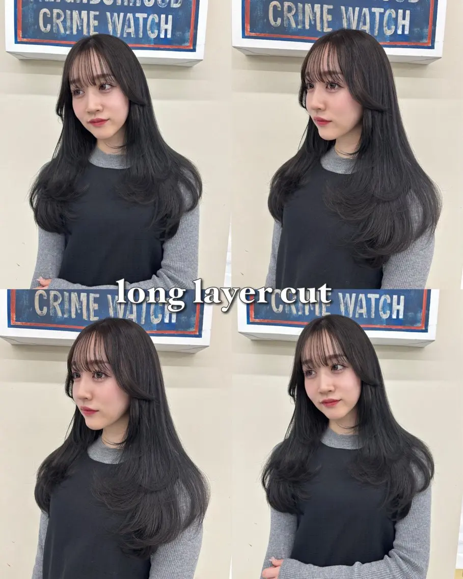 ロング カット ヘアカラー トリートメント レイヤーカット/髪質 改善/momo🎀のヘアスタイル
